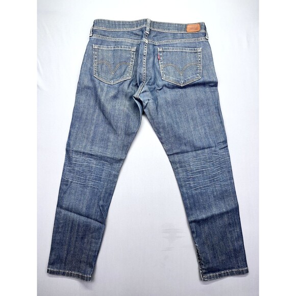 Levi's Jeans Size 32x26 Vintage Skinny 582 Blue Dark Wash Mid Rise Ankle Zip - Picture 12 of 16
